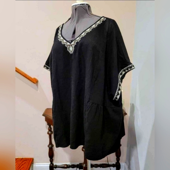 NEW 4X Sonoma Linen Blend Blouse - Picture 2 of 7